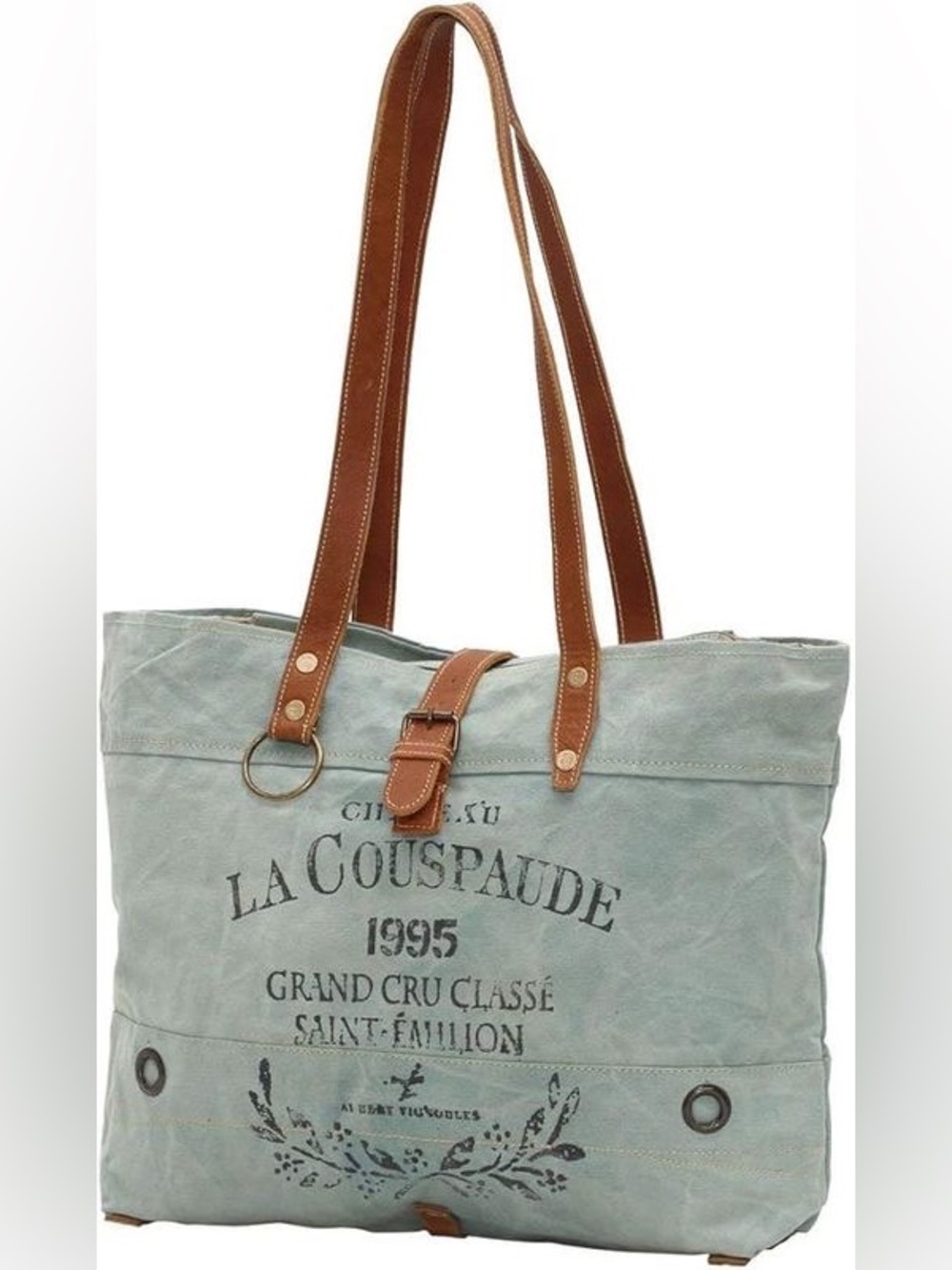Myra Bag La Couspaude Canvas Tote Bag S-0814 | Vintage French Market Style | NWT